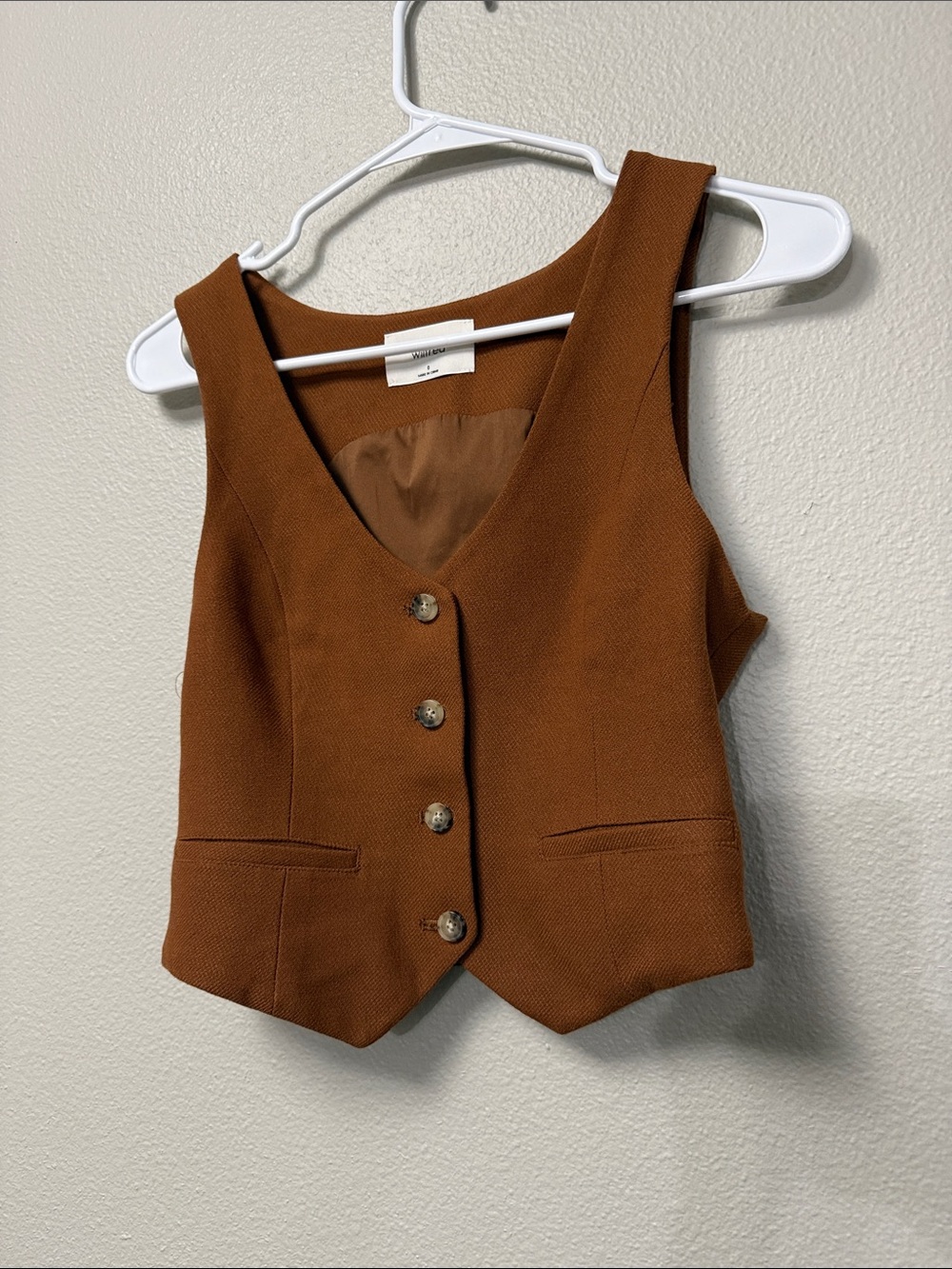 Aritzia Wilfred Button Up Vest